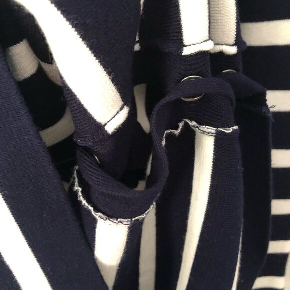 Zara knit sweater striped top side buttons tunic, size small - Picture 6 of 9